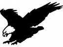 Soaring Bald Eagle Vector Silhouette for Laser Cutting DXF