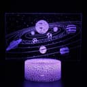 Vector de Lámpara 3D del Sistema Solar para Corte Láser
