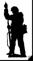 Silueta Vectorial de Soldado con Rifle - Archivo DXF