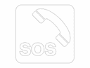 SOS Emergency Phone Sign Vector DXF File