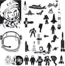 Space Exploration Vector Pack: Astronauts and Rockets SVG