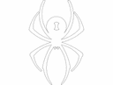 Diseño Vectorial de Silueta de Araña para Corte Láser DXF
