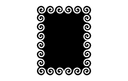 Arquivo Vetorial de Moldura Decorativa com Espirais (DXF)