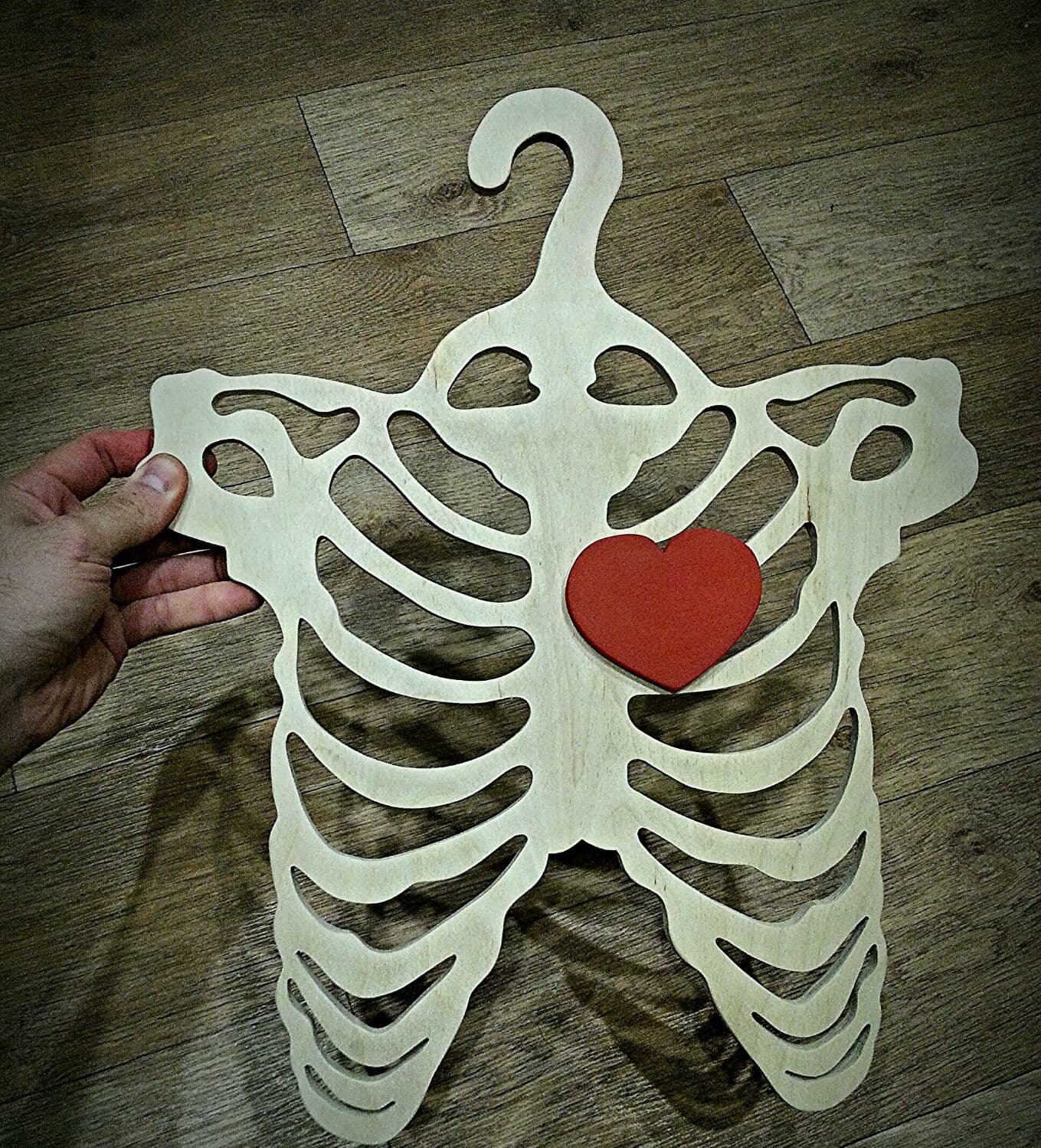 Spooky Ribcage Clothes Hanger Laser Cut Vector File