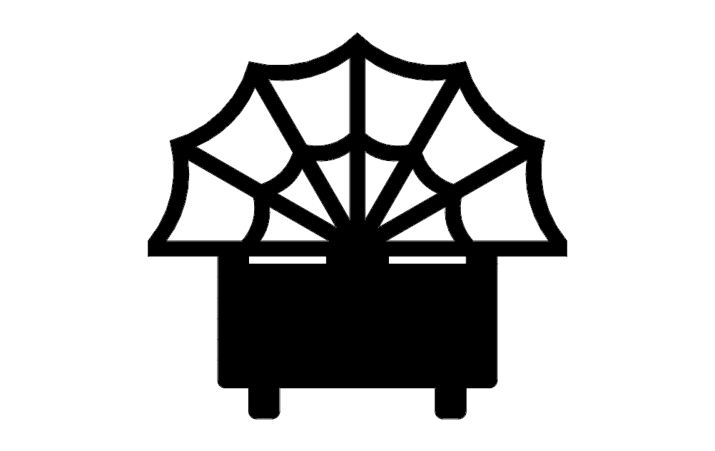 Spooky Spider Web Card Holder Laser Cut DXF File