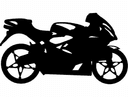 Arquivo Vetorial de Silhueta de Moto Esportiva para Corte a Laser