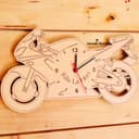 Reloj de Pared de Motocicleta Deportiva Vector para Corte Láser