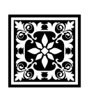 Square Decorative Ornament Pattern DXF File for CNC