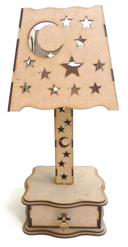 Star and Moon Night Lamp Vector Design for Laser Cutting