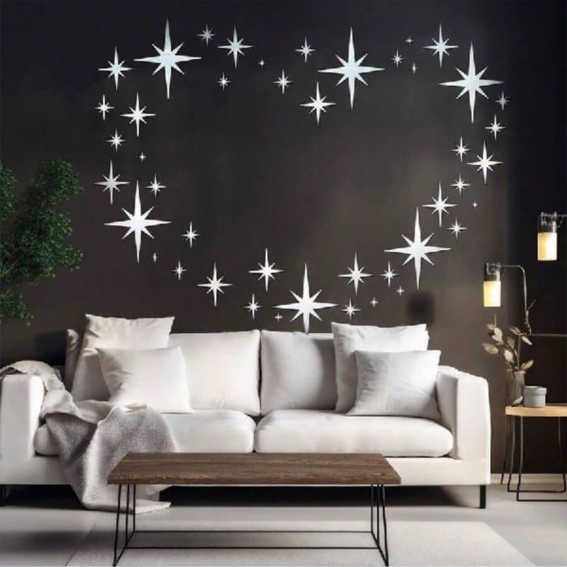 Star Heart Wall Decor Vector Design for Laser Cutting DXF SVG