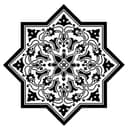 Archivo DXF de Ornamento Floral Geométrico en Forma de Estrella