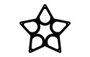 Star Shaped Wine Rack Vector Design DXF File