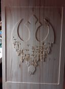 Archivo Vectorial DXF del Logo de la Alianza Rebelde Star Wars para CNC