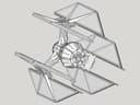 Archivo Vectorial 3D Puzzle Star Wars TIE Defender para Corte Láser