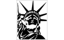 Statue of Liberty Vector Silhouette for Laser Cutting DXF