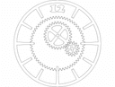 Diseño de Reloj de Pared Estilo Steampunk DXF para Corte Láser