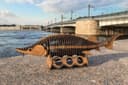 Sturgeon 3D Puzzle Wine Holder Laser Cut Vector File