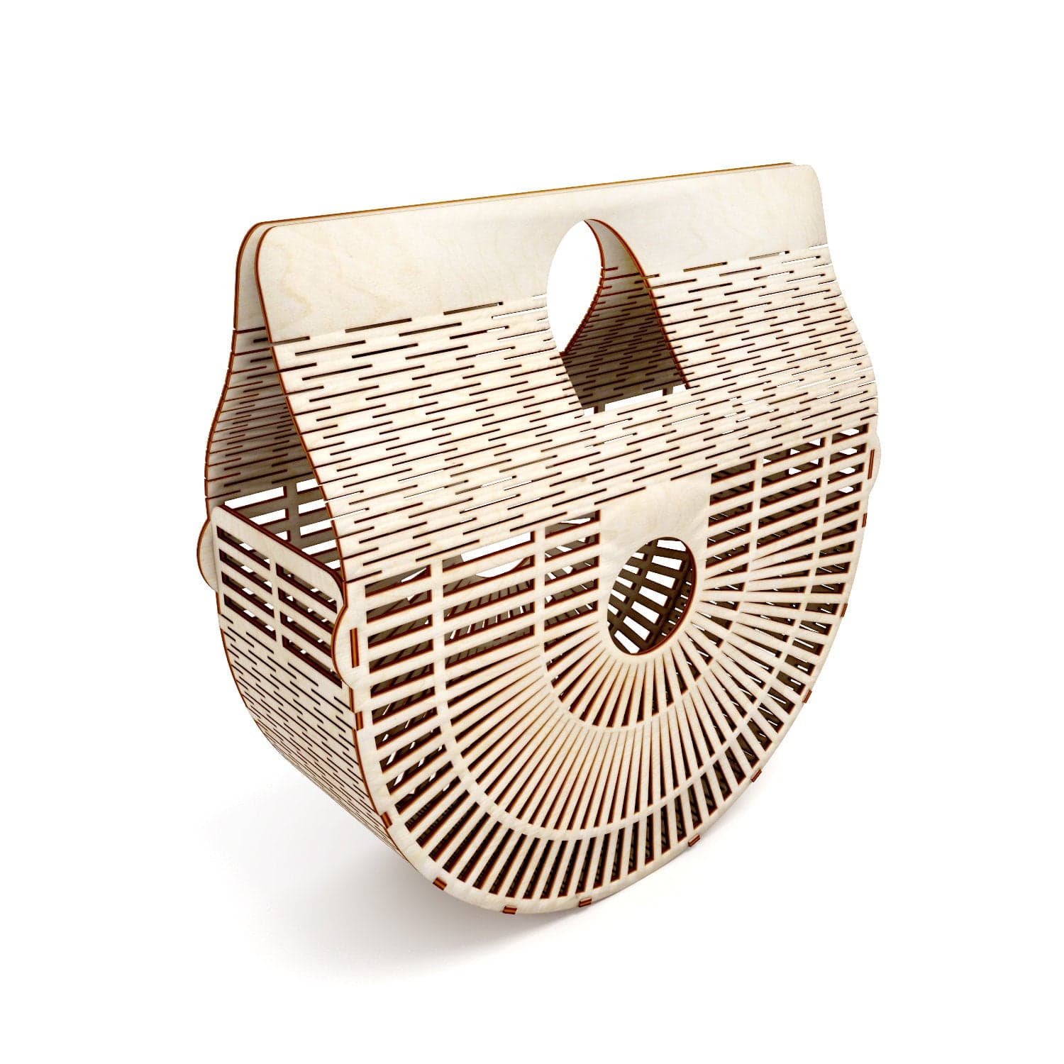 Stylish Wooden Clutch Bag Laser Cut Pattern Vector