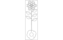 Vector DXF de Tallo Floral Estilizado para Corte Láser