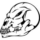 Diseño Vectorial de Calavera Humana Estilizada - Archivo DXF Gratis