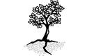 Diseño Vectorial de Silueta de Árbol Estilizado para Corte Láser DXF
