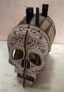 Organizador de Escritorio Calavera Mexicana Corte Láser
