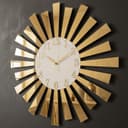 Relógio de Parede Estilo Sunburst Vetor para Corte a Laser