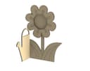 Portarretratos de Girasol con Regadera Vector para Corte Láser