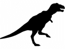 T-Rex Dinosaur Silhouette Vector for Laser Cutting DXF