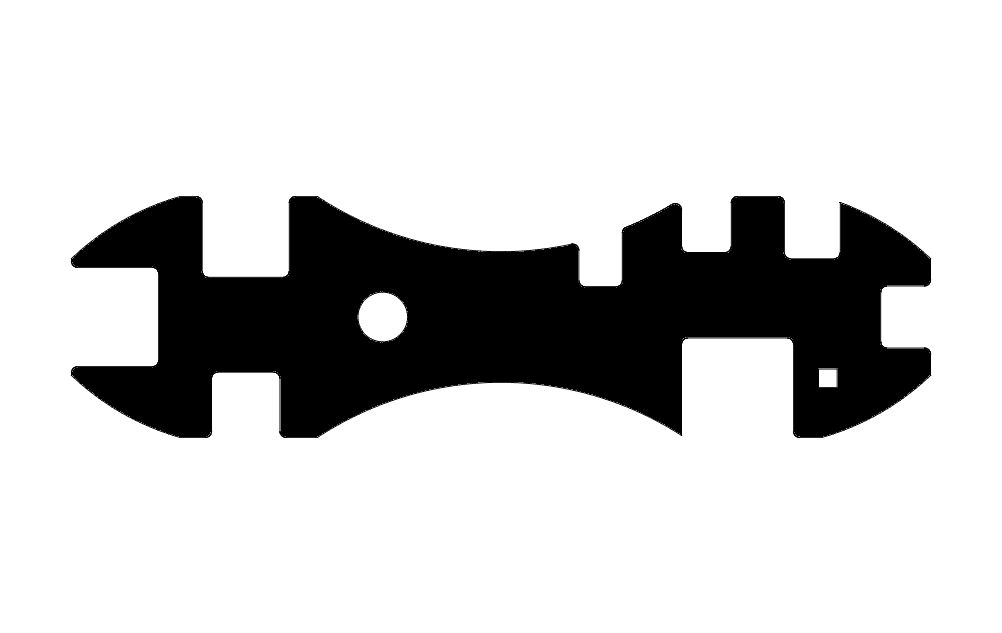Tank Wrench Vector Design for Laser Cutting DXF File