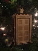 TARDIS Police Box Christmas Ornament Laser Cut SVG File