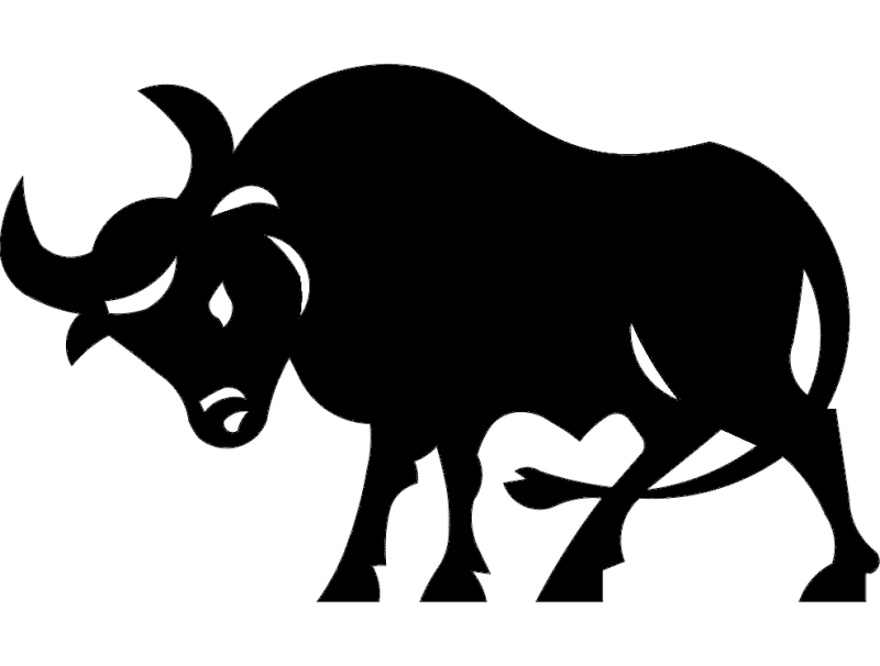 Taurus Bull Silhouette Vector DXF File for Laser Cutting