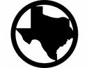 Texas State Map in Circle Vector Design DXF File