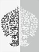 Vector de Patrón de Árbol Bodhi Estilo Tailandés para Corte Láser