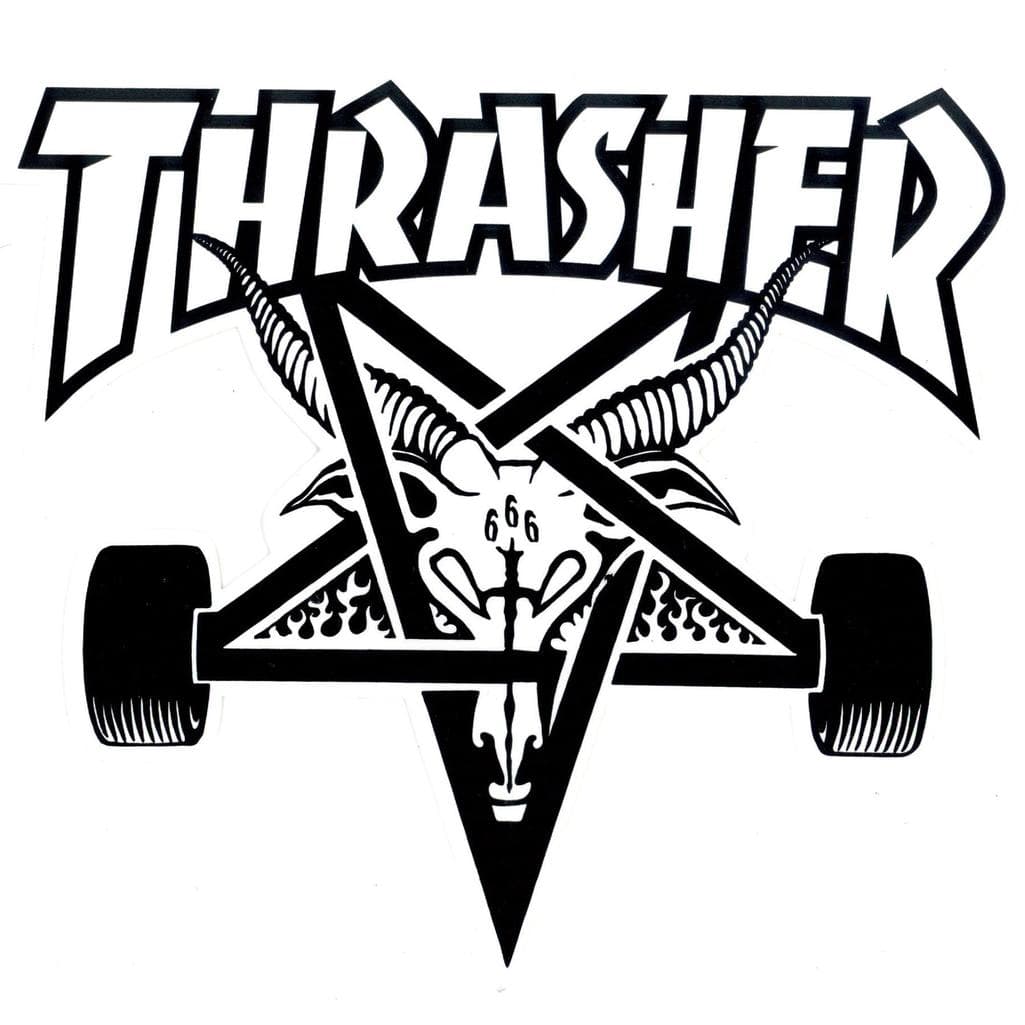 Thrasher Skateboard Logo Vector File for Laser Cutting DXF