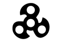 Design Vetorial de Fidget Spinner de Três Lâminas para Corte a Laser DXF