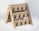 Tiered Mobile Phone Display Stand Laser Cut Vector File