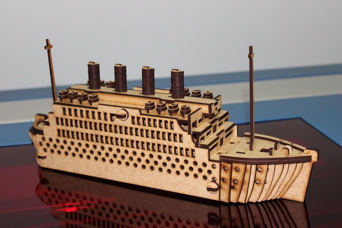 Titanic 3D Puzzle Laser Cut Model Vector File