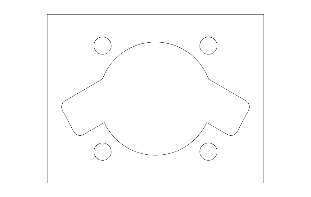 Tomos APN Flange Plate Vector File for CNC DXF