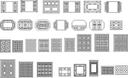 Traditional Chinese Window Grille Patterns Vector Set