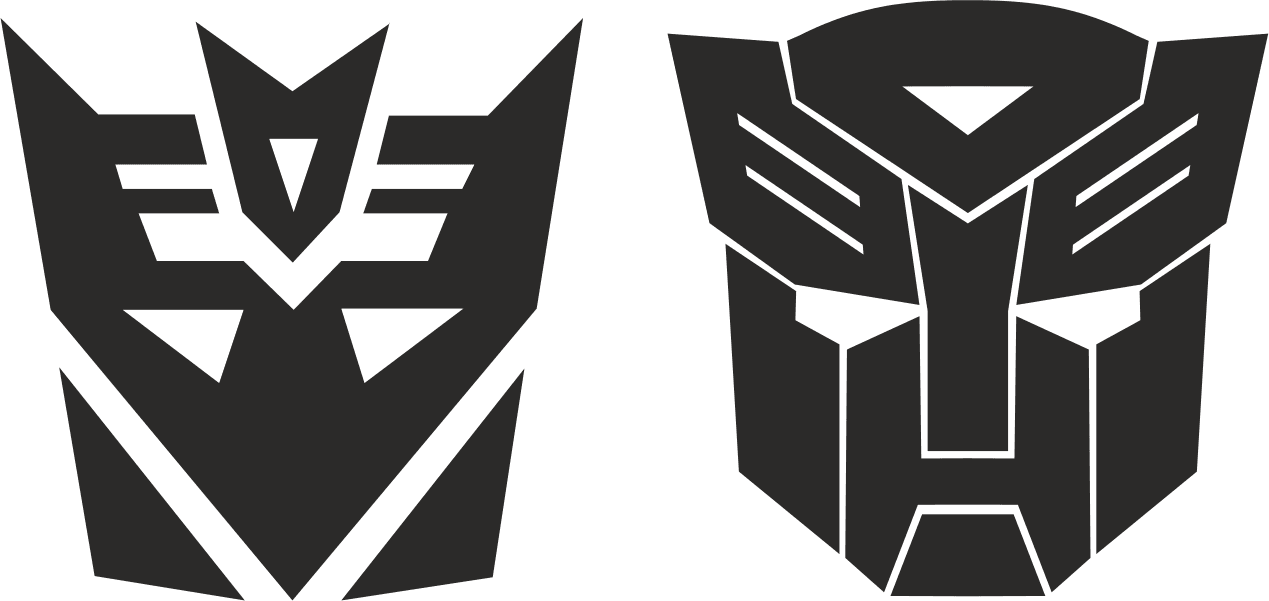 Transformers Autobot and Decepticon Logo Vector Files