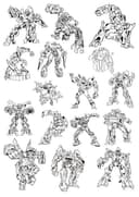 Transformers Robot Action Characters Vector Set for Laser Cutting
