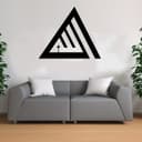 Arte de Pared Caligrafía Árabe Allah Triángulo Vector
