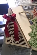 Triangle Christmas Gift Box Laser Cut File Vector