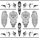 Tribal African Totem and Mask Vector Set for Laser Cutting