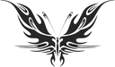 Tribal Butterfly Silhouette Vector File for CNC Laser Cutting