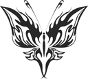 Silueta de Mariposa Tribal Vector para Corte Láser - DXF Gratis