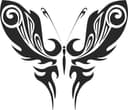 Tribal Butterfly Vector Art DXF File for CNC Cutting