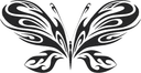 Archivo Vectorial Mariposa Tribal DXF para Corte CNC Láser