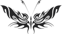 Arte Vetorial de Borboleta Tribal DXF para Corte a Laser CNC